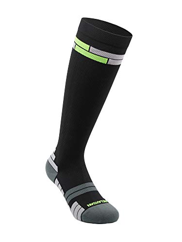 Relaxsan 800 Sport Socks (Nero/Verde, 3S) – Calze sportive compressione graduata Fibra Dryarn massime prestazioni