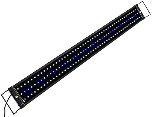 NICREW Illuminazione per Acquario, Plafoniera LED Acquario Dolce, Lampada LED per Acquario Luce Acquario 98-128 cm, 25W, 7000K, 1350LM