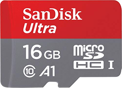 SanDisk Ultra Scheda di Memoria MicroSDHC e Adattatore, con A1 App Performance, Velocità Fino a 98 MB/Sec, Classe 10, U1, Single Pack, 16 GB
