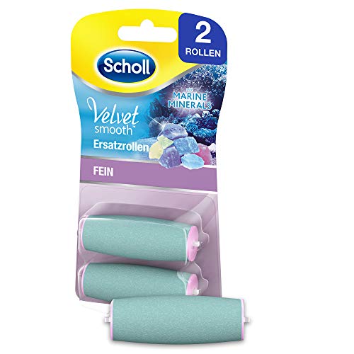 Scholl Velvet Smooth rotoli di ricambio Fein con minerali marini, 1er Pack (1 x 2 pezzi)