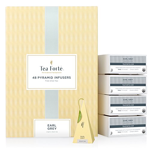 Tea Forte Earl Grey EVENT BOX Confezione multipla, 48 bustine di tè nero piramidali realizzate a mano