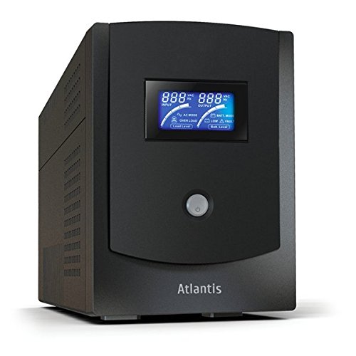 Atlantis HostPower 3002, UPS Line Interactive 3000VA/1500W, AVR, Onda Sinusoidale, 6 prese IEC, 2 Batterie 12V 10Ah, Software ViewPower scaricabile gratuitamente