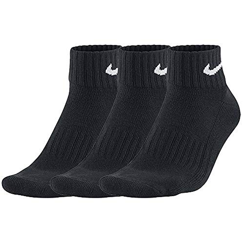 Nike U Nk V Cush Ankle-3P Value, Calzini alla Caviglia Unisex Adulto, Nero (Black/White), 42-46 (L)