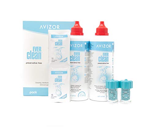 AVIZOR EVER CLEAN liquido per lenti a contatto 2 x 350 ml. Soluzione per la pulizia e la disinfezione di tutti i tipi di lenti a contatto.