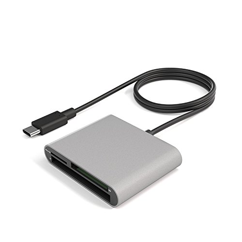 KabelDirekt Lettore di Carte USB-C, (SDXC, SDHC, SD, MMC, MMCplus, microSDXC, microSDHC, microSD, CF Tipo I, Microdrive, espansione del Dispositivo), PRO Series