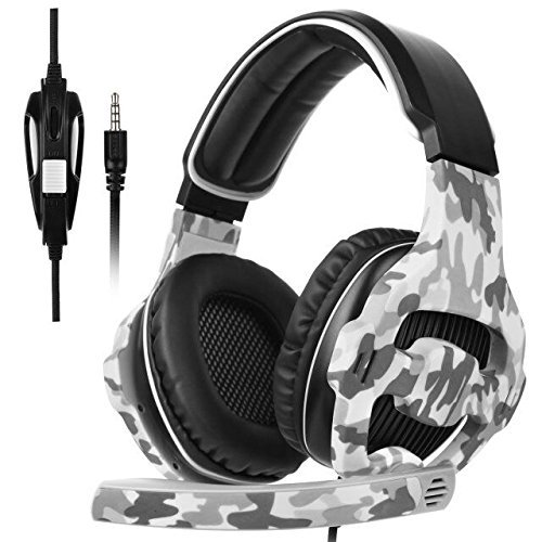 Sades SA810 3.5 mm Jack sopra l' orecchio Cuffie stereo Bass Gaming Headset auricolare con microfono Noise Isolating Volume per Nuove Xbox un PS4 PC Laptop MAC IPAD IPOD