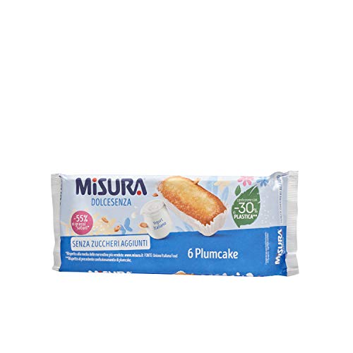 Misura - Plumcake Preparati con Yogurt, senza Zuccheri Aggiunti - 4 confezioni da 6 plumcake - [24 plumcake, 760 g]