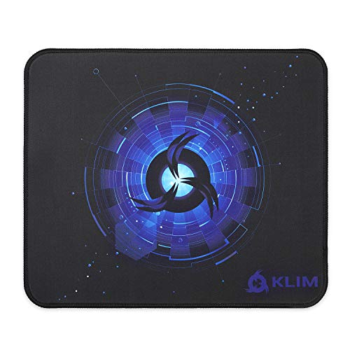 KLIM Mousepad M - Superficie Estesa - Tappetino per Mouse da Gaming Medium - Base in Gomma Antiscivolo - Superficie Testurizzata ad Alta Precisione - 320 x 270 x 4 mm - Blu