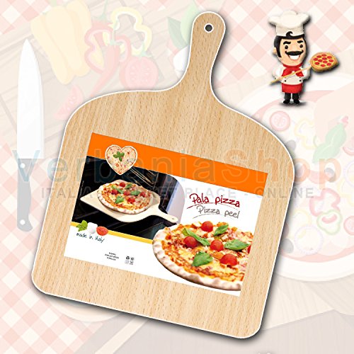 PALA DA PIZZA IN LEGNO NATURAL BEECHWOOD PIZZA PADDLE PEEL GIROPIZZA (37x52)