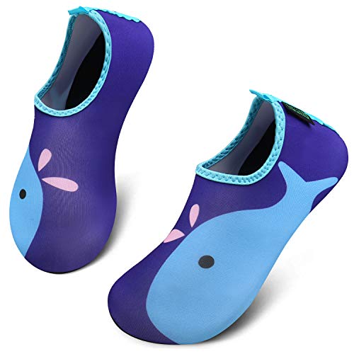 katliu Bambini Scarpe da Immersione Ragazze Ragazzi Scarpette da Surf da Scoglio Water Shoes per Piscina Nuoto Spiaggia Canottaggio Vela Aqua Cycling Snorkel Mare Fiume(067 Blu, 28/29 EU)