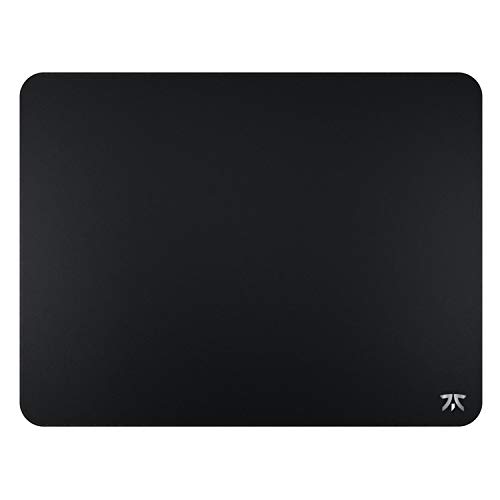 Fnatic DASH L Pro Gaming Mouse Mat for Esports with Stitched Edges and Anti-Slip Rubber Base, Fast Surface (Size L, Black, Hybrid Fabric) - 487 x 372 x 3mm