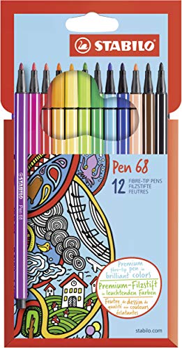 Pennarello Premium - STABILO Pen 68 - Astuccio in Cartone da 12 - Colori assortiti