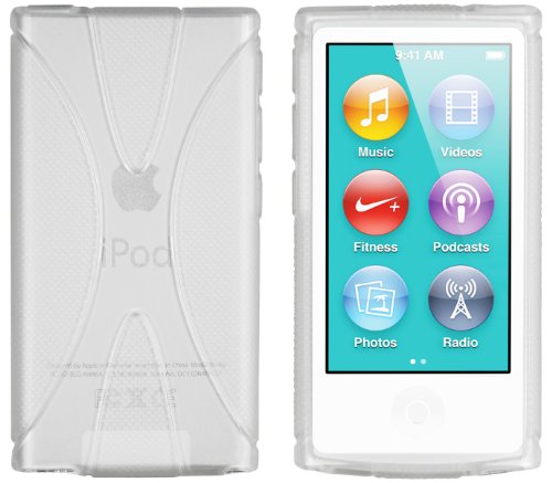 Mumbi Custodia in X-TPU e silicone per iPod Nano 7G, Bianco trasparente