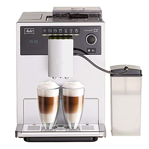 Melitta E 970-101 Macchina per Caffé Automatica, 2 cups, acciaio inossidabile, Argento