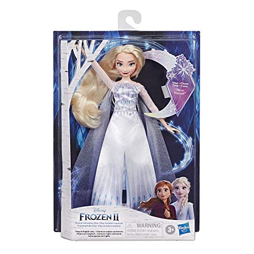 Hasbro Disney Frozen 2 - Elsa, Bambola Cantante, Musical Adventure, Canta la Canzone Mostrati dal Film Disney Frozen 2