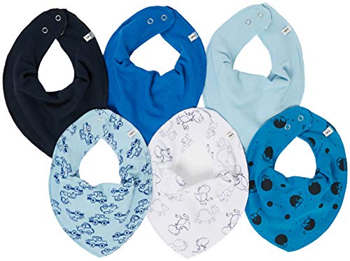 Care Fazzoletto da Collo per Bebè, pacco da 3 o pacco da 6, Multicolore (Light Dusty Blue 710), Unica (Taglia Produttore: OneSize), Pacco da 6