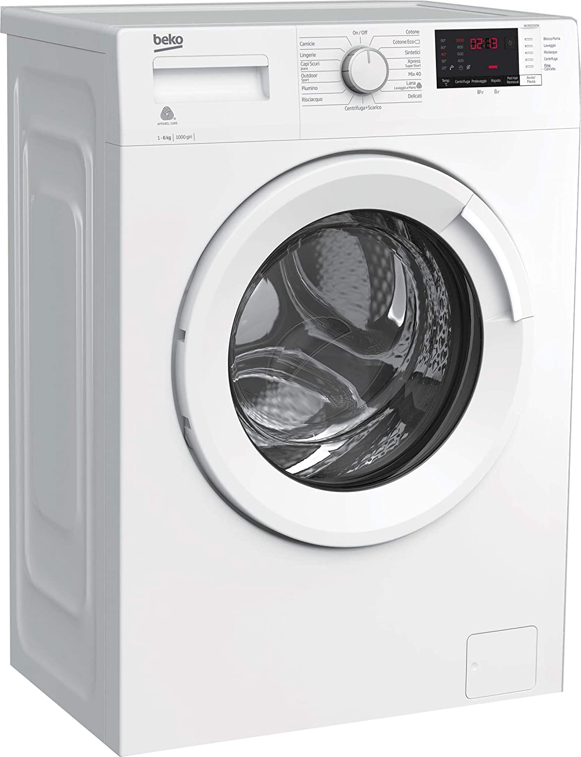 Beko WUX61032W lavatrice Libera installazione Caricamento frontale Bianco 6 kg 1000 Giri/min A+++