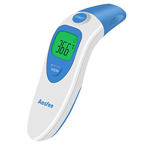 Termometro Infrarossi Orecchio e Fronte, 3 in 1 Termometro Digitale Medicale Professionale per Bambini, Adulti,Oggetti,e Avertimento Febbre