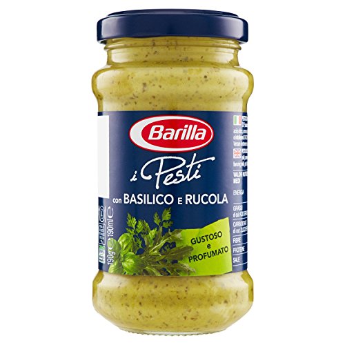 Barilla - Pesto, con Basilico e Rucola, senza glutine - 4 pezzi da 190 g [760 g]
