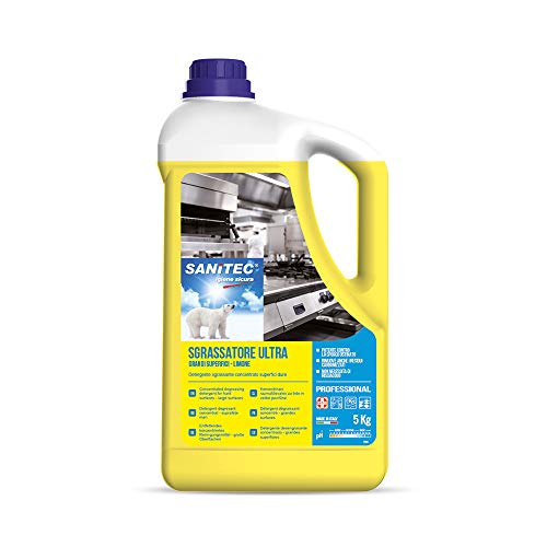 SANITEC igiene sicura Ultra - Sgrassatore Spray per Sporco Ostinato, 5 kg - Limone