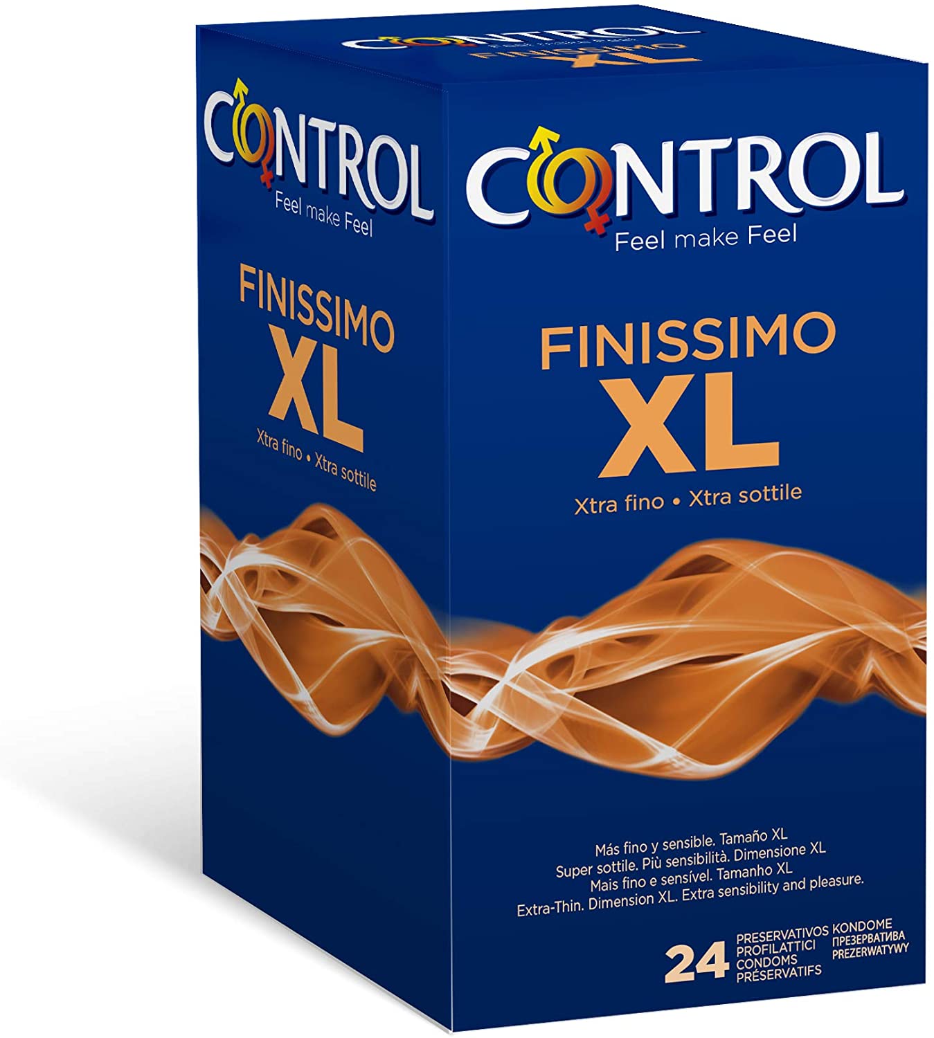 Control FINISSIMO, 24 Profilattici Super Sottili XL, 0.05mm