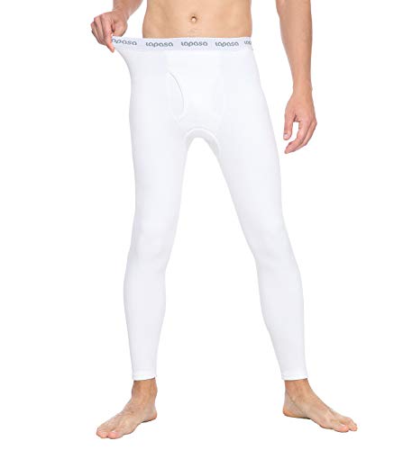 LAPASA Uomo Pantaloni Termici Invernali Ad Alta Densità Intimo Super Termico Heavyweight M25 (Small, Bianco)