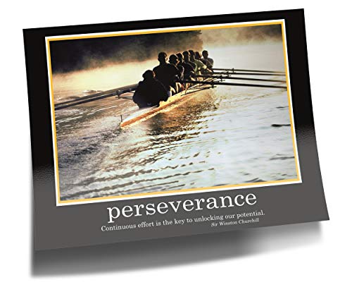 GREAT ART Perseverance Poster Originale - Barney Stinson Fotomurale - 85 x 60 cm Barca a Remi Come Ho Incontrato Tua Madre Motivazione Barney Stinson Ufficio Perseveranza Immagini - No. 12