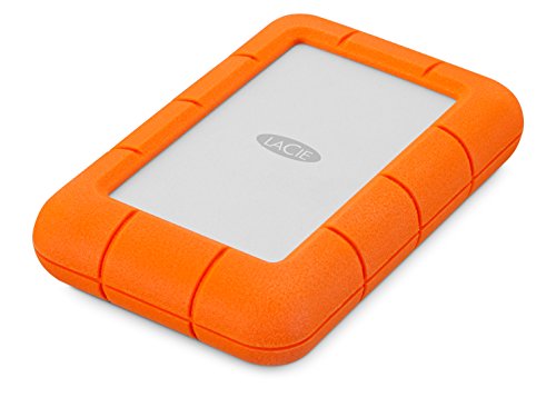LaCie Rugged Mini, Unità Disco Esterna da 4 TB (2 x 2), USB 3.0, Arancione/Grigio (LAC9000633)
