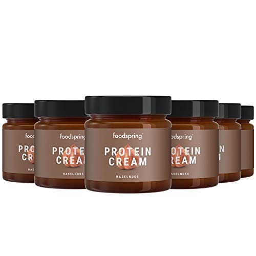 foodspring Crema Proteica, 6 x 200g, Crema proteica spalmabile alla nocciola