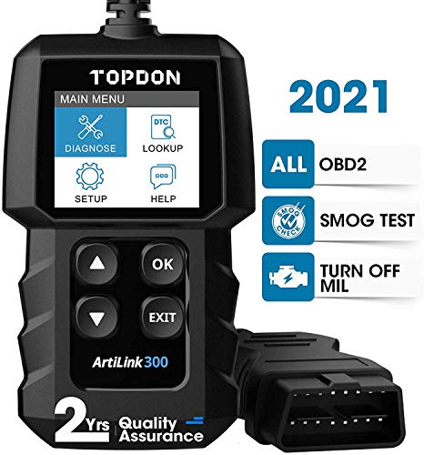 Topdon AL300 OBD2 Auto Diagnostica Funzioni Complete OBDII Scanner Spegnere la Spia del Motore di Controllo Lettore di Codice Leggi VIN Dati in Tempo Reale Stato di prontezza I / M