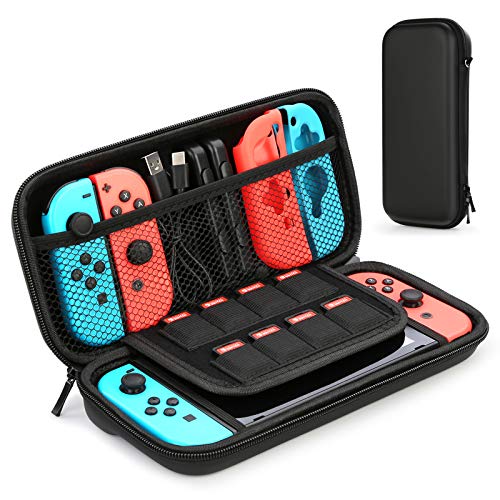 HEYSTOP Custodia per Nintendo Switch Custodia con più Spazio per 8 Cartucce, Custodia Portatile per Nintendo Switch Console & Accessori (Nero)