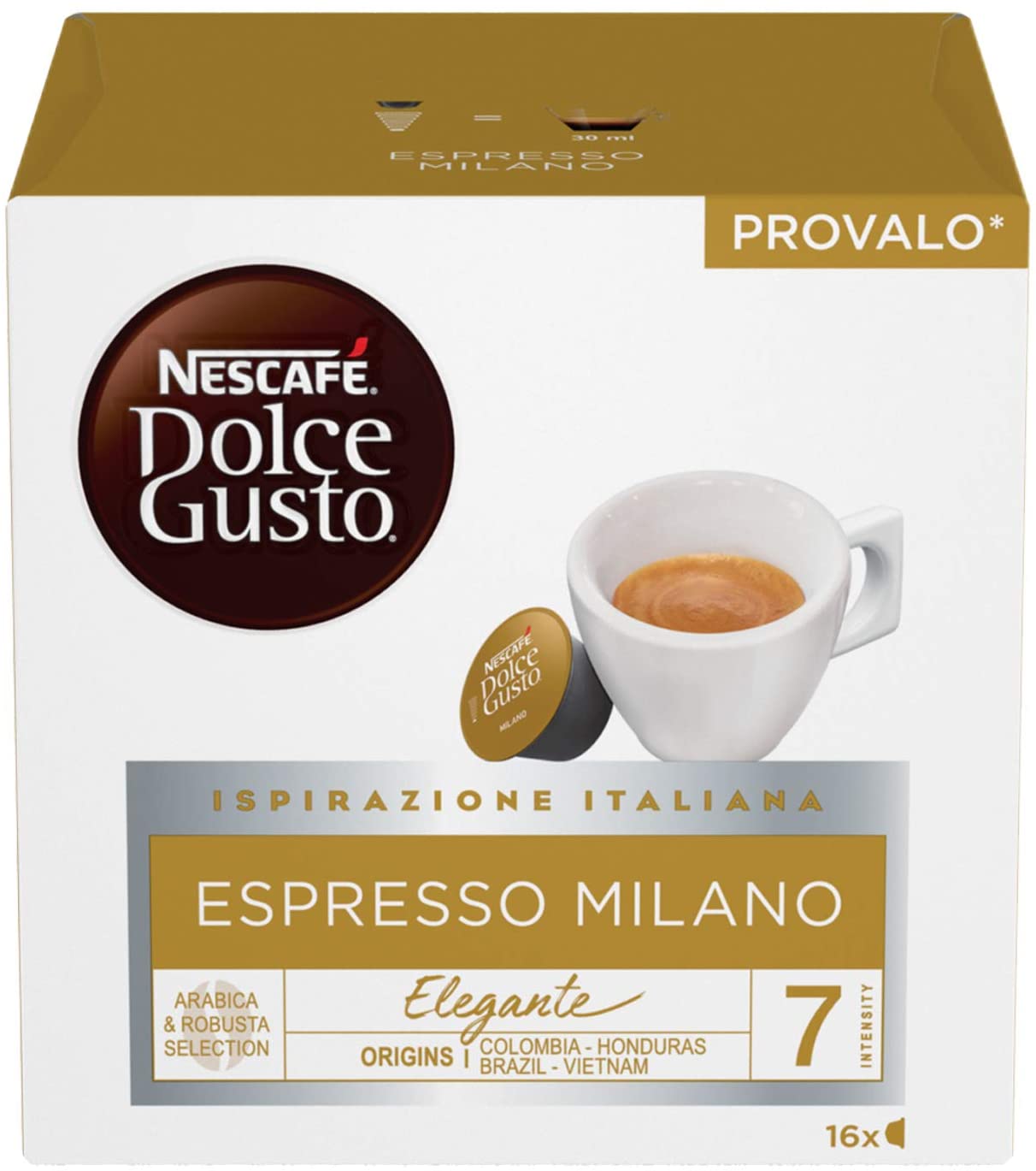 Nescafé Dolce Gusto Espresso Milano Caffè, 6 Confezioni da 16 Capsule (96 Capsule)