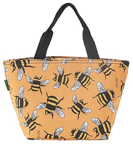 Eco chic, borsa termica per il pranzo, borsa frigo/picnic/borsa per pranzo al sacco, Bees Yellow