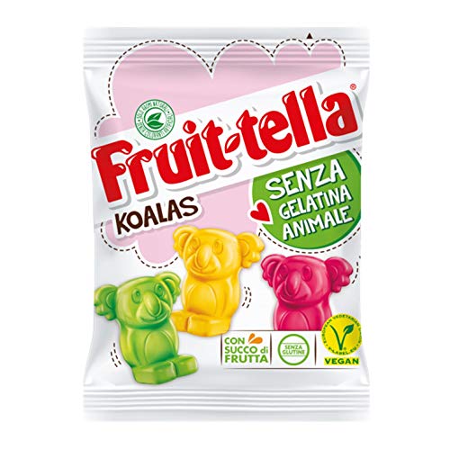 Fruittella Koalas Caramelle Gommose, Gusto Frutti Assortiti con Succo di Frutta, Vegan senza Gelatina Animale e senza Glutine, Formato Busta da 150 g