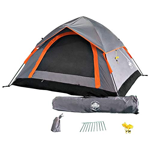 Lumaland Tenda da Campeggio Resistente e Leggera Pop Up per 3 Persone 215x195x120cm Grigio