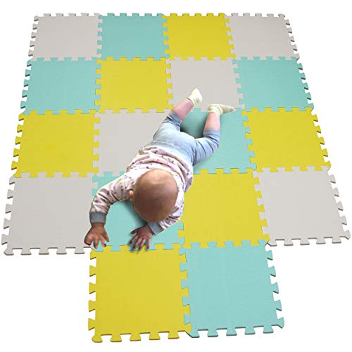 MQIAOHAM baby bambini bambino foam giochi gioco incastro mat per pezzi play puzzle schiuma tappetino tappeto Bianco Yellow Verde 101105108