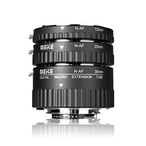 Meike MK-N-AF1-A Macro Electronic Mount Auto Foucs Macro Metal Extension Tube Adapter For Nikon DSLR Camera D80 D90 D300 D300SD800 D3100 D3200 D5000 D51000 D5200 D7000 D7100 etc