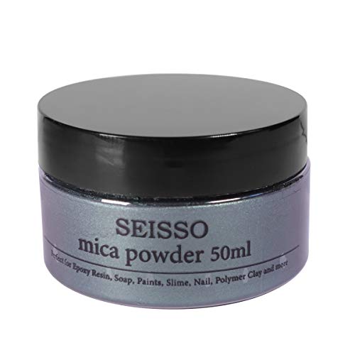 SEISSO Pigmenti Resina Mica Powder 50g Colori Pigmenti in Polvere per Slime, Resina Epossidica, Candele, Acquerello, Cosmetici (Verde Scuro)