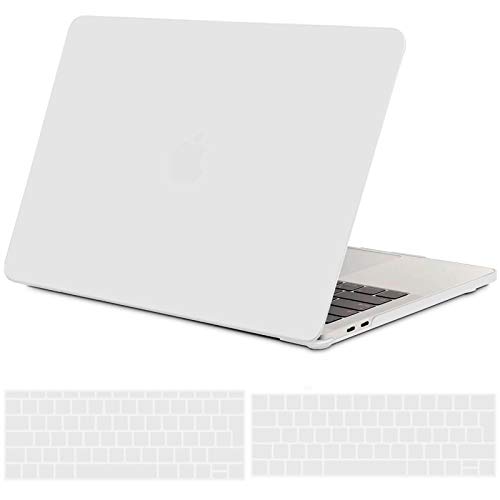 TECOOL Custodia MacBook PRO 13 Pollici 2019 2018 2017 2016 Case, Plastica Rigida Cover & Copertura della Tastiera per MacBook PRO 13.3 con/Senza Touch Bar A1706/ A1708/ A1989/ A2159 -Frost