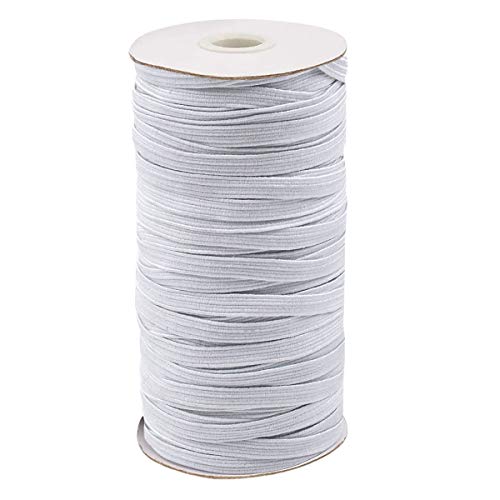 Dokpav Elastico per Cucito 5mm x 64 Metri Elastici Elastico Piatto di Larghezza Corde Elastiche Bianco per Cucito, Artigianato, Maglieria e Fai da Te (Bianca)