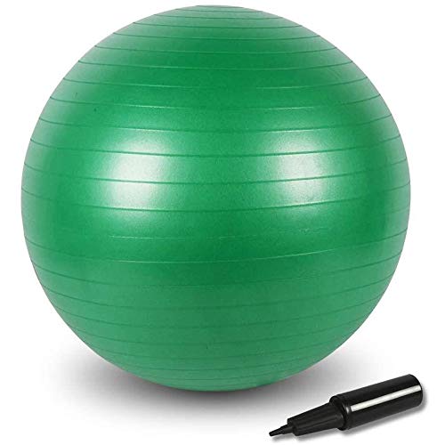 BIGTREE Palla Fitness Anti-Scoppio 55cm/65cm/75cm Palla da Ginnastica Fitness Yoga Core (Green, 55)
