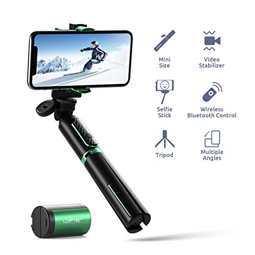 LOFTer Smartphone Gimbal Stabilizzatore Assi singoli, Stabilizzatore Pieghevole per treppiede selfie stick per 3 in 1 Bluetooth telefono cellulare, con telecomando per GoPro e iPhone, Samsung, Huawei