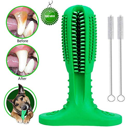 Bogeer Spazzolino da Denti per Cani Detergente per Denti di Cane Dog Brushing Stick Regalo per l'amante degli Animali Domestici (Taglia Media verde)