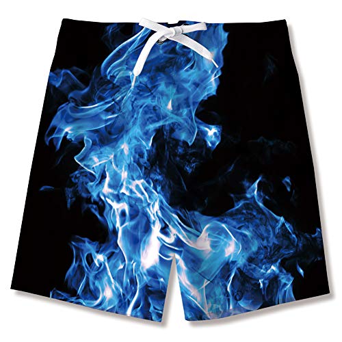 Fanient Costume da Bagno da Ragazzo 3D Flame Graphic Costume da Bagno per Bambini da Spiaggia a Rapida Asciugatura