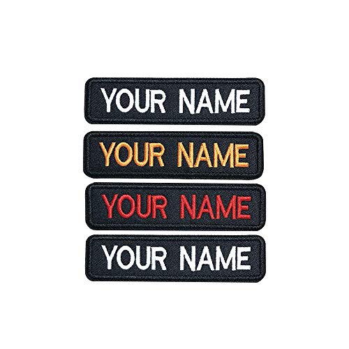 Brillianne Toppa con Etichetta Personalizzata Ricamata sul Ferro - Personalizzata con Il Tuo Nome/Colori Disponibili per Il Testo - Stira o aggancia (2 Patch)