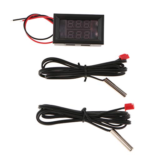 SM SunniMix Termometro Digitale Misurazione Temperatura Interno e Esterno Auto Precisione - Rosso-Rosso
