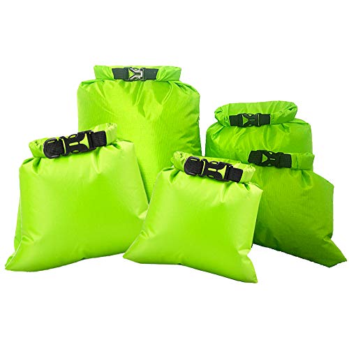 CAILI Set da 5 Pezzi Sacchetto Impermeabile, Borsa Dry Impermeabile, Leggero Indietro Borsa,Borsa Impermeabile per Canottaggio, Kayak, Rafting, Nuoto, Camping & Snowboard 1.5L/2.5L/3.5L/4.5L/6L