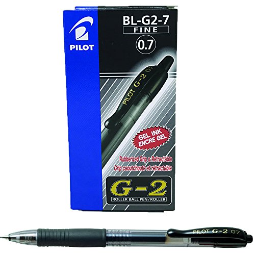 Pilot G207 Penna (0,7 mm), confezione da 12, colore: Nero