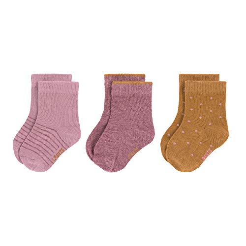 Lässig Socks Gots 3 Pcs. Assorted Rosewood, Size: 19-22 Calzini, 22 Bimba