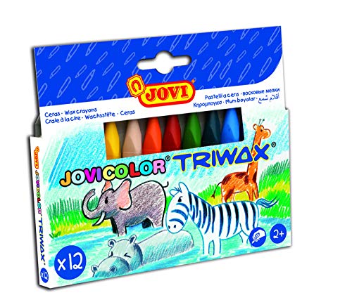 Jovi v Trimax 146009 Confezione di 12 pastelli triangolari per disegni